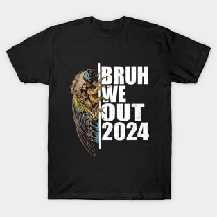 Funny Retro Vintage Bruh We Out Cicada 2024 Teacher T-Shirt